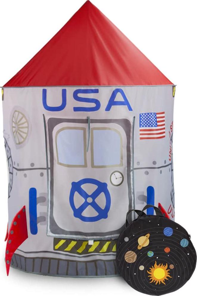 Imagination Generation, Space Adventure Roarin' Rocket Play Tent with Milky Way Storage Bag - Indoor/Outdoor Children's Astronaut Spaceship Playhouse, Great for Ball Pit Balls and Pretend Play by Imagination Generation