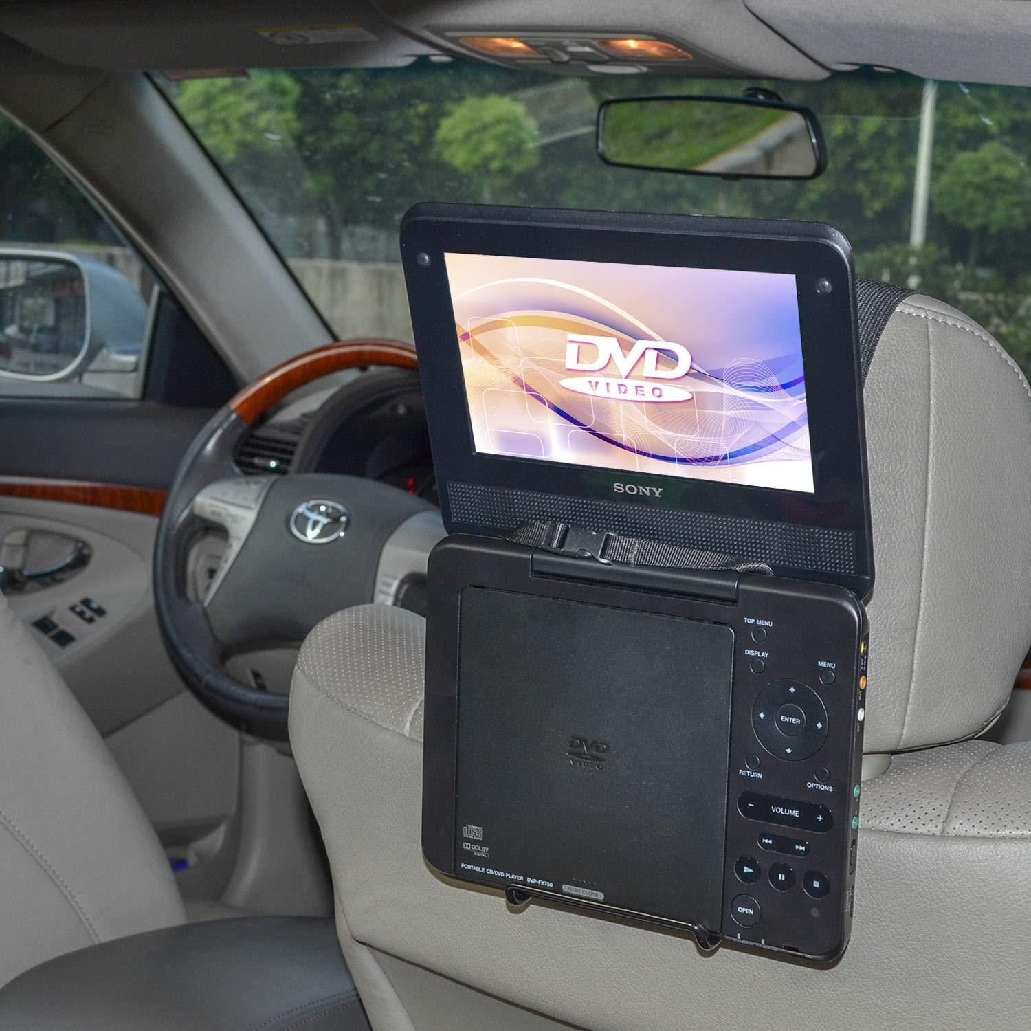 TFY, TFY Car Headrest Mount Holder for Standard (Laptop Style) Portable DVD Player